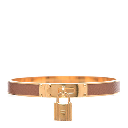 Hermes Courchevel Kelly Lock Cadena Bracelet Tabac Camel 1 of 5