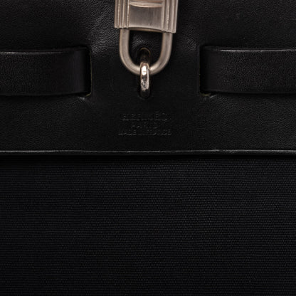 Hermes Toile Vache Calfskin Herbag 30 PM Black 9 of 13