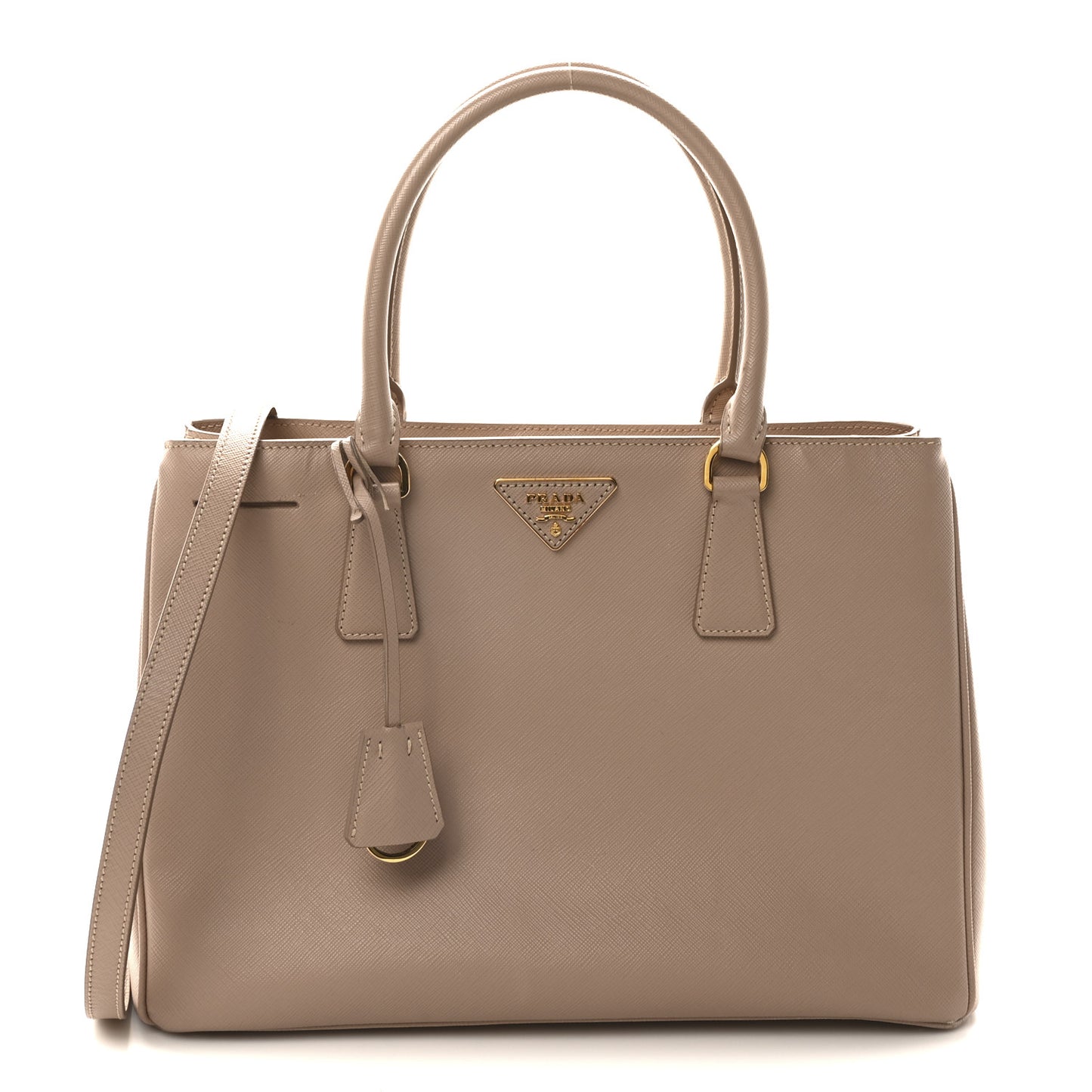Saffiano Lux Medium Tote Cammeo