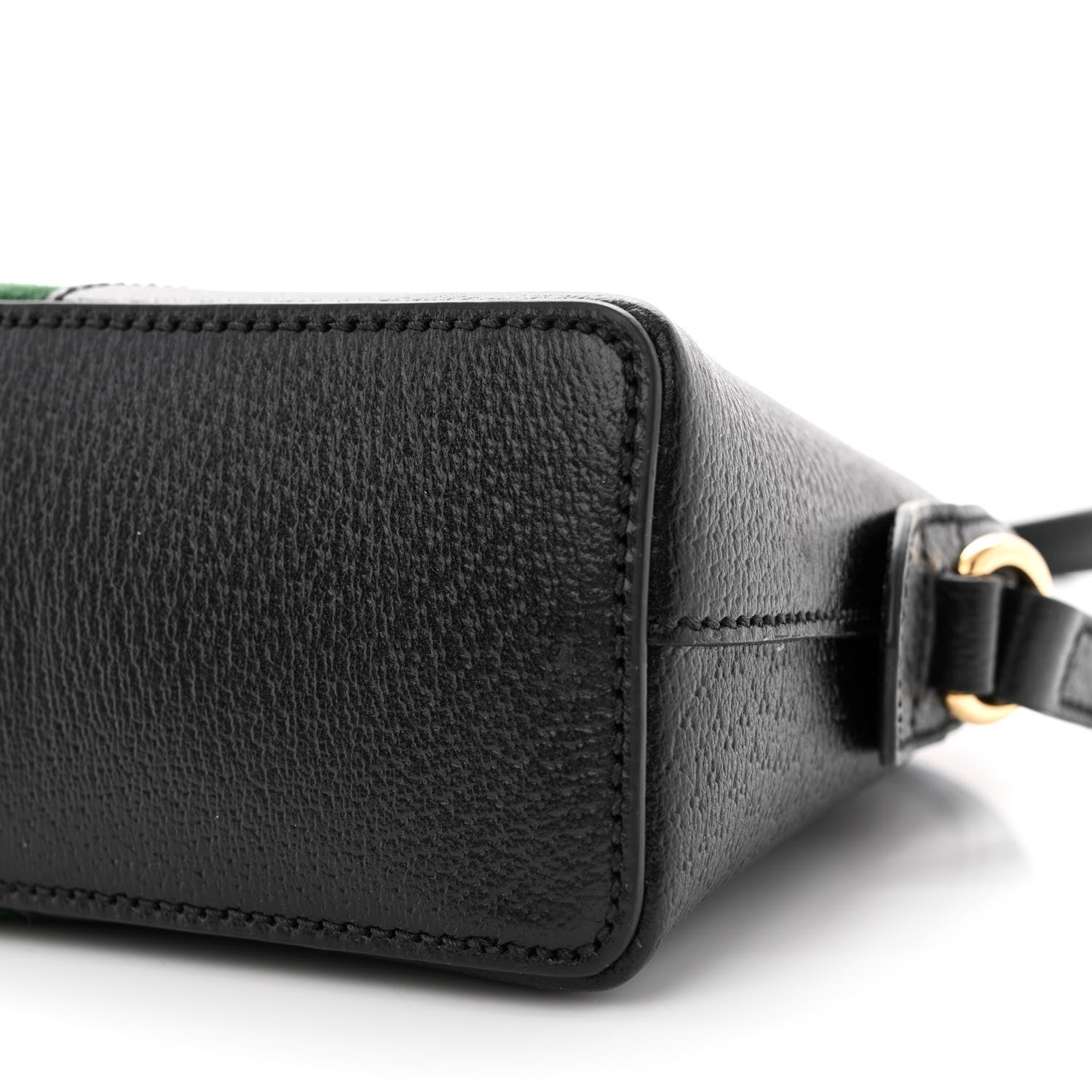 Gucci Calfskin GG Web Small Ophidia Dome Shoulder Bag Black 10 of 10