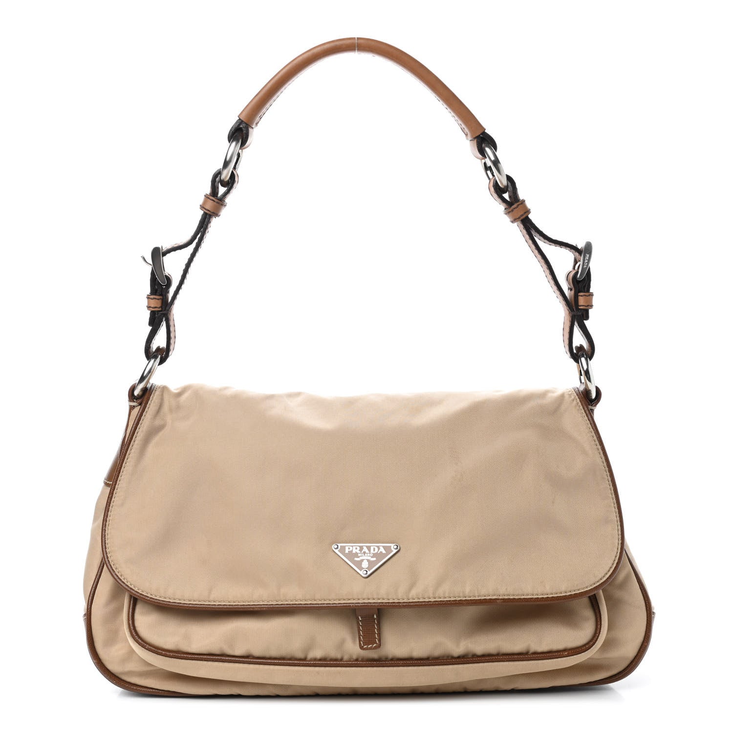 Prada Tessuto Nylon Saffiano Shoulder Bag Cammeo 1 of 8