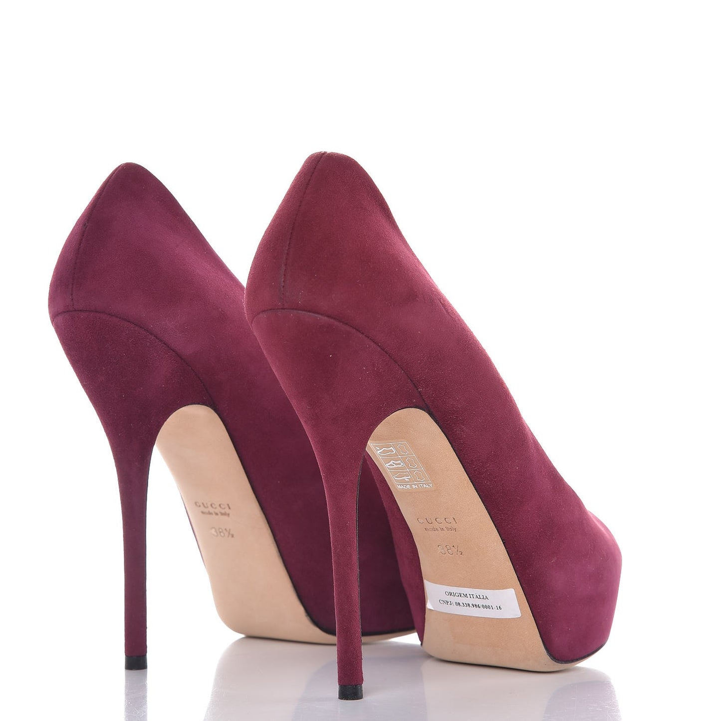 Suede Sofia Peep Toe Pumps 38.5 Fuchsia