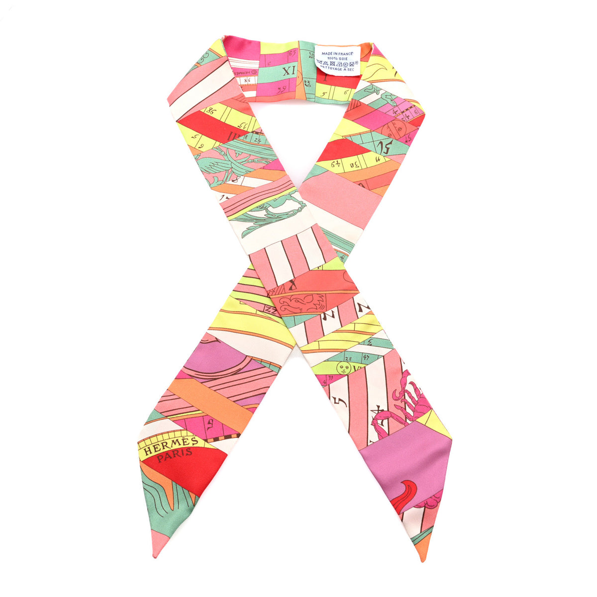 Silk Astrologie Nouvelle Twilly Rose Corail Vert Fluo