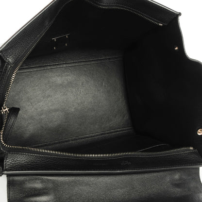 Celine Drummed Calfskin Suede Medium Trapeze Black 5 of 11