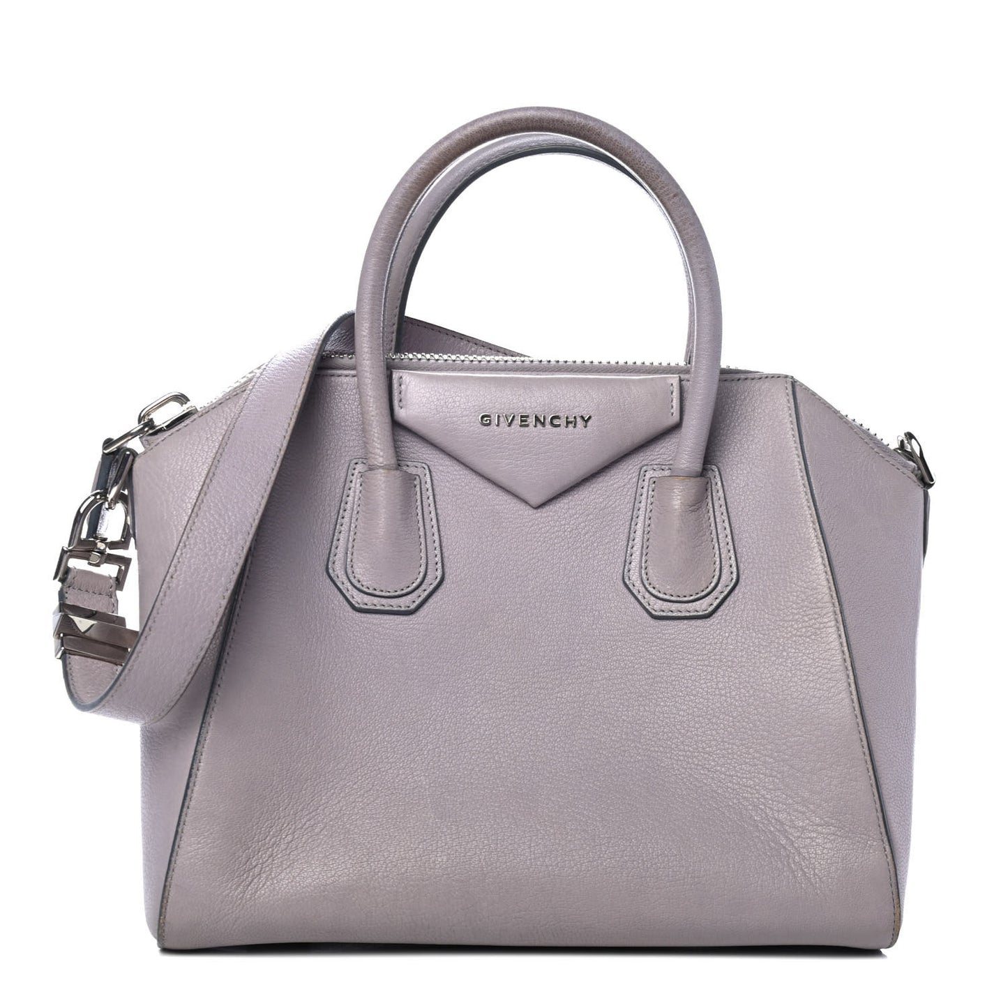 Sugar Goatskin Medium Antigona Pearl Grey