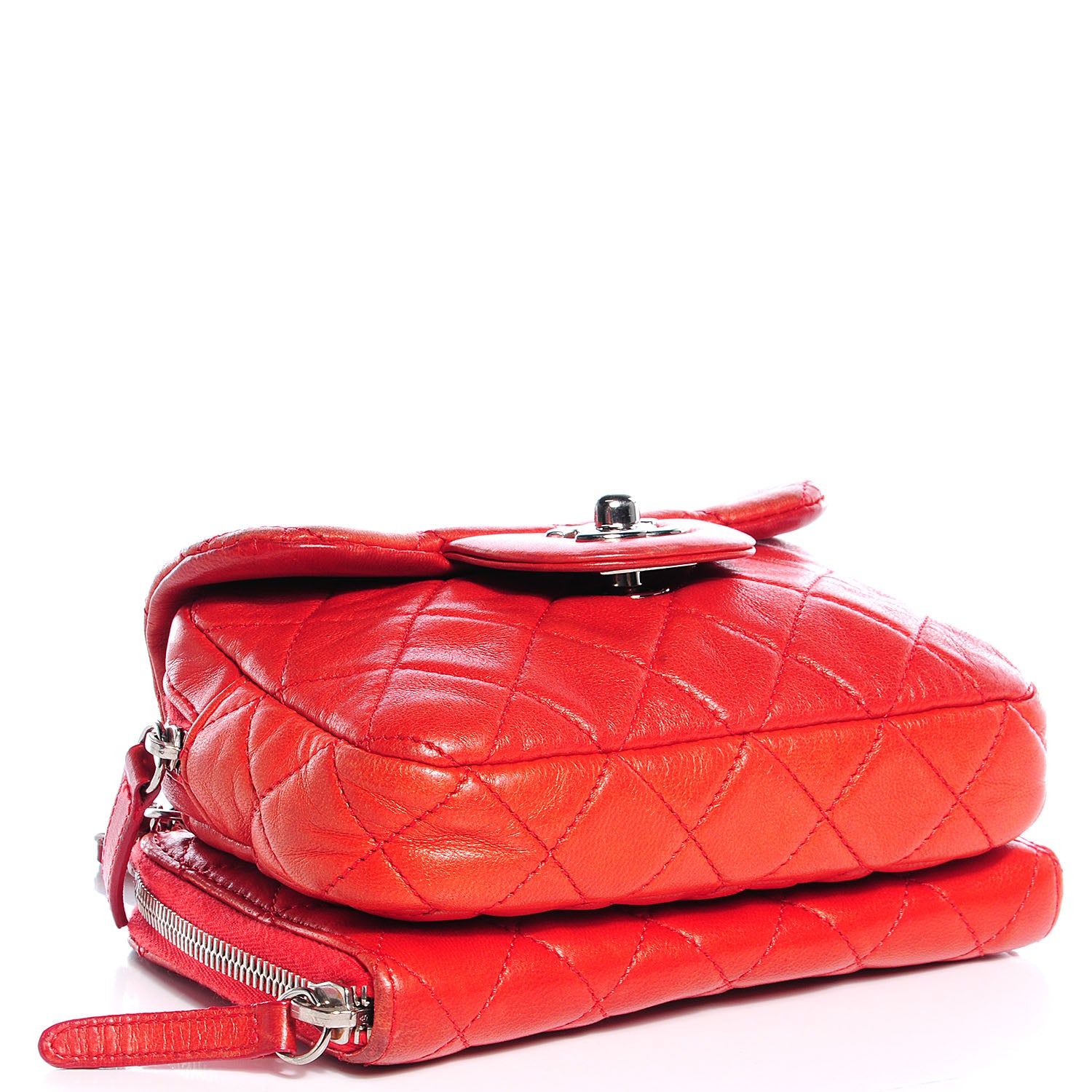 Chanel Lambskin Quilted New Mini Flap Red 4 of 9