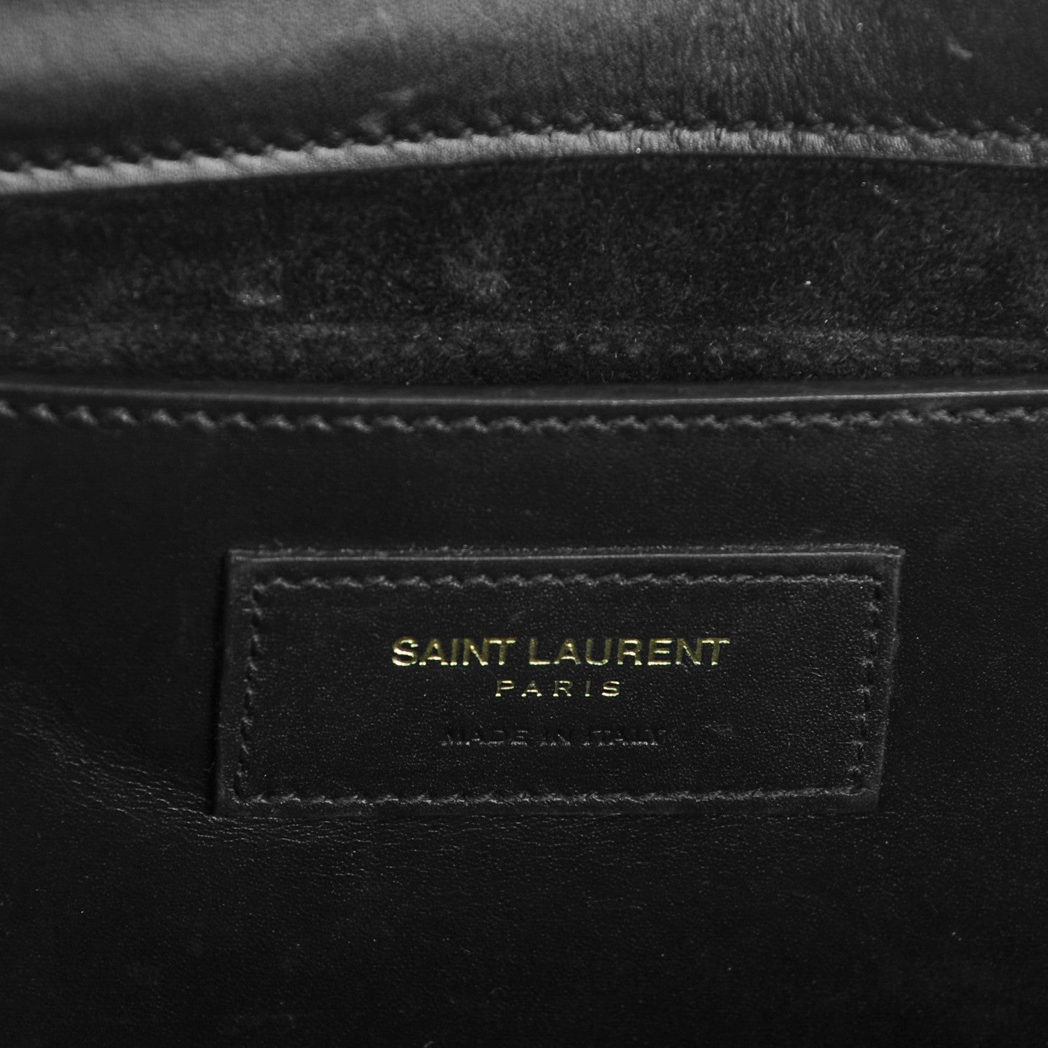 Saint Laurent Calfskin Classic Monogram Tassel Clutch Black 6 of 6