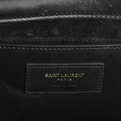 Saint Laurent Calfskin Classic Monogram Tassel Clutch Black 6 of 6