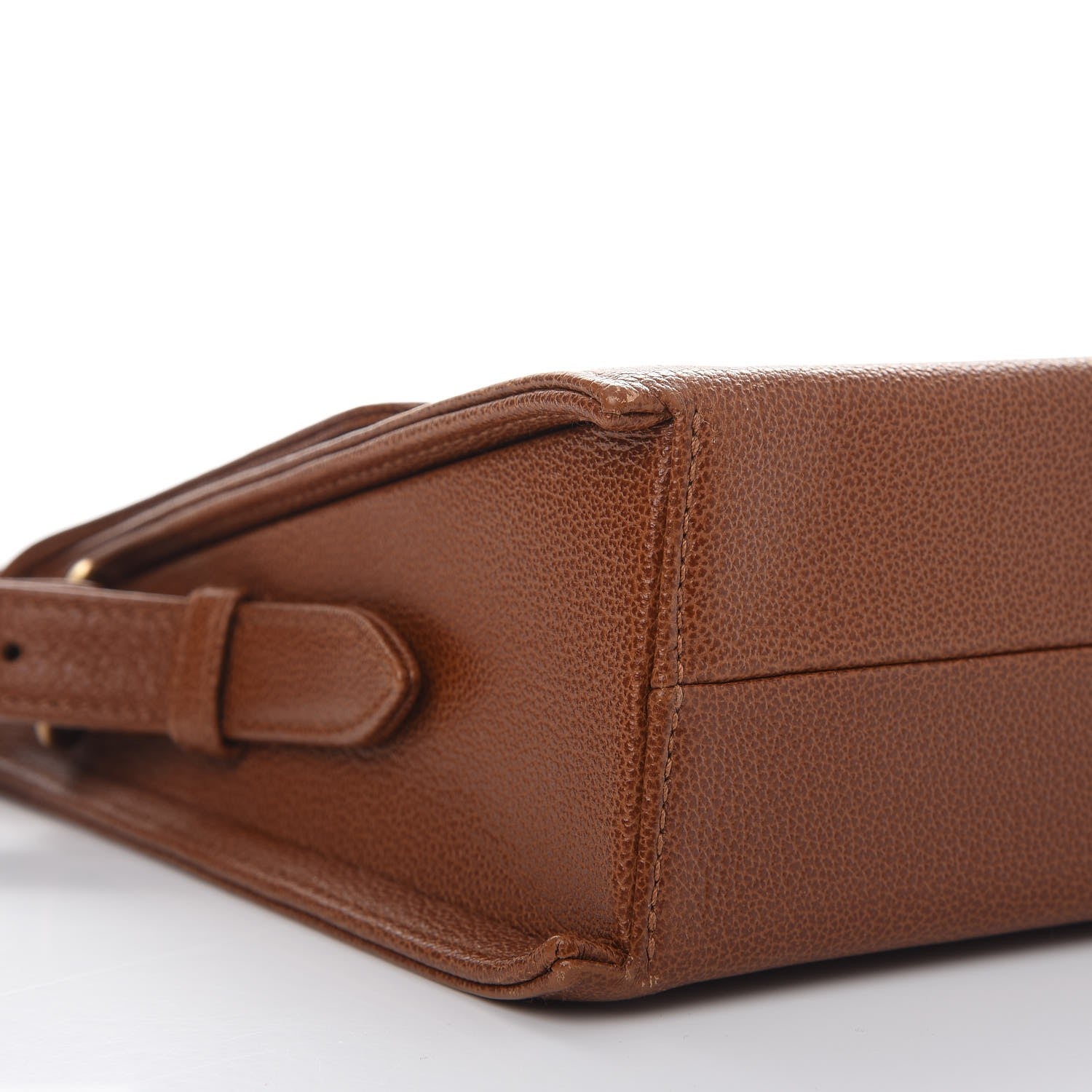 Chanel Grained Calfskin Shoulder Bag Brown 10 of 10
