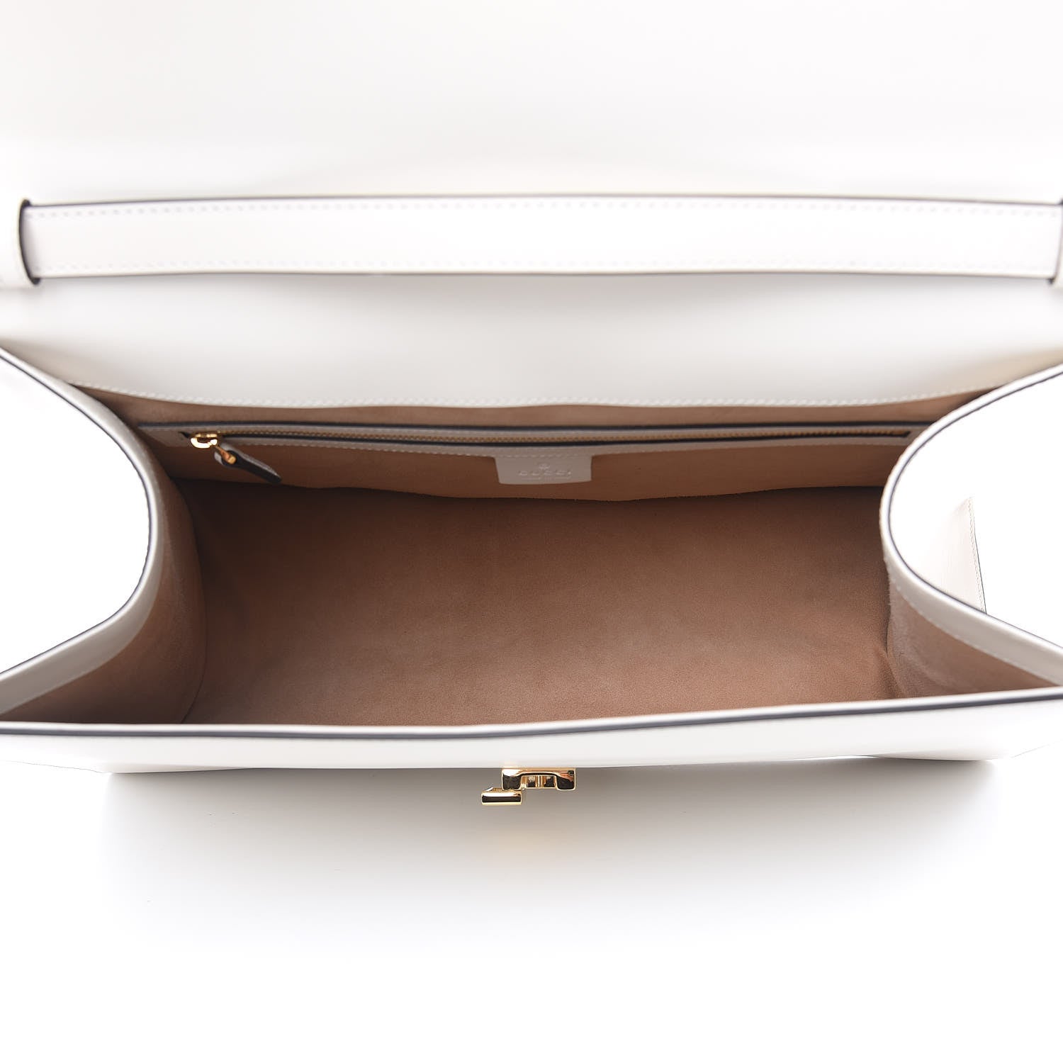 Gucci Calfskin Maxi Sylvie Top Handle Bag White 5 of 12