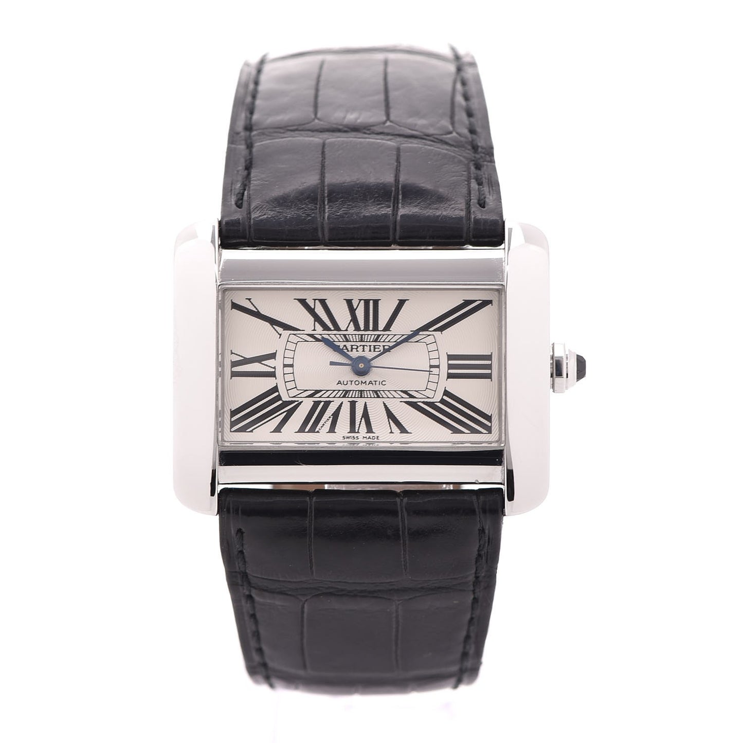 Stainless Steel Alligator 38mm Tank Divan Automatic Watch