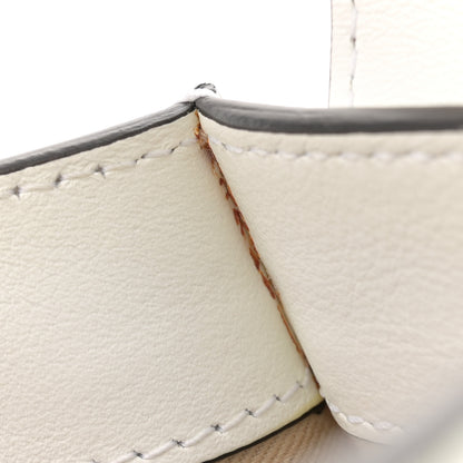 Chloe Calfskin Crocodile Embossed Small Tess Bag Brilliant White 11 of 12