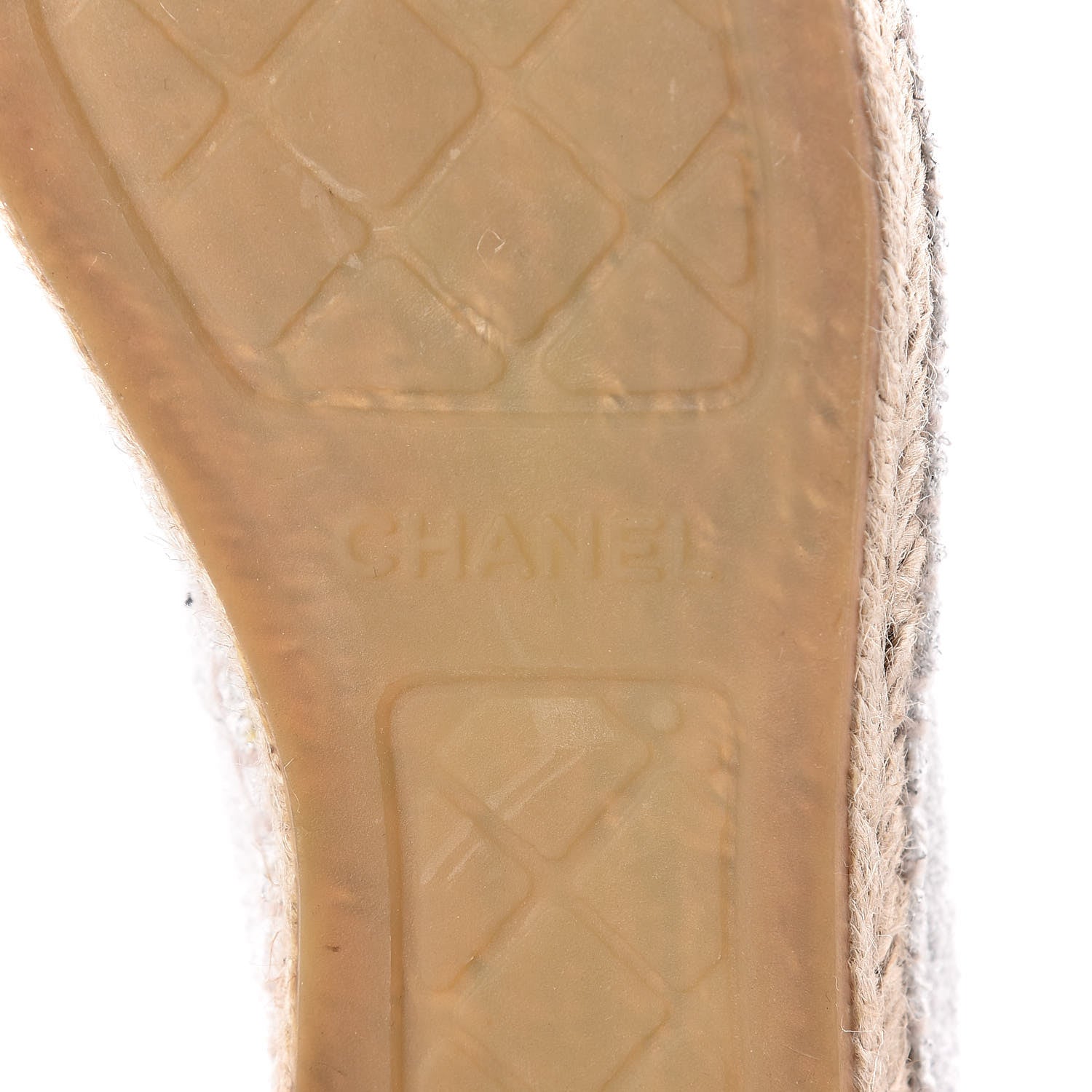 Chanel Terry Cloth CC Espadrilles 39 Silver Black 8 of 10
