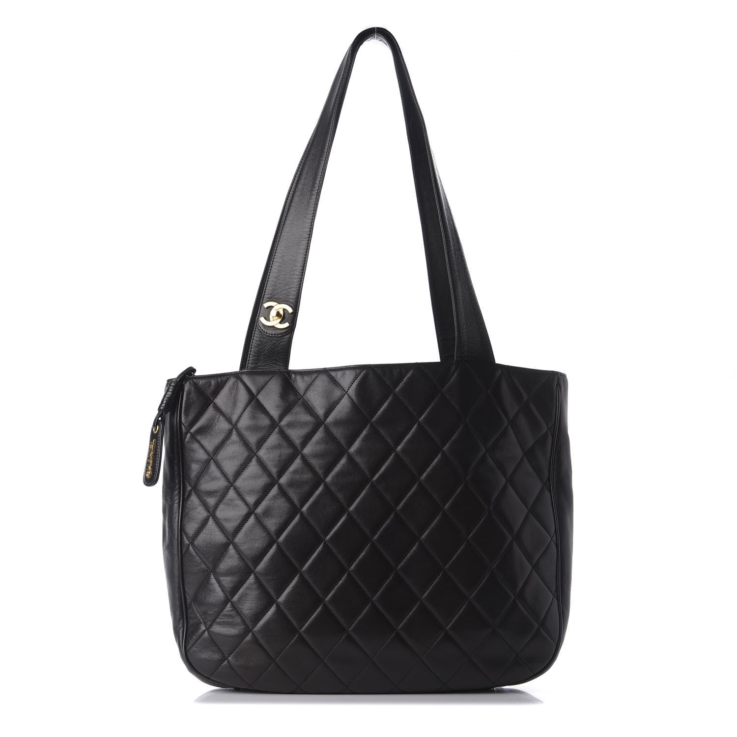 Chanel Lambskin Quilted CC Shoulder Bag Black 1 of 10