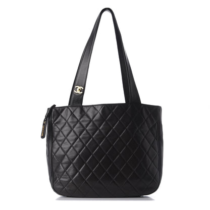 Chanel Lambskin Quilted CC Shoulder Bag Black 1 of 10