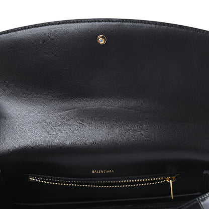 Balenciaga Shiny Calfskin Crocodile Embossed Ghost Sling Bag Black 12 of 12