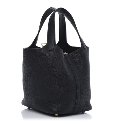 Hermes Taurillon Clemence Picotin Lock 18 PM Black 3 of 10