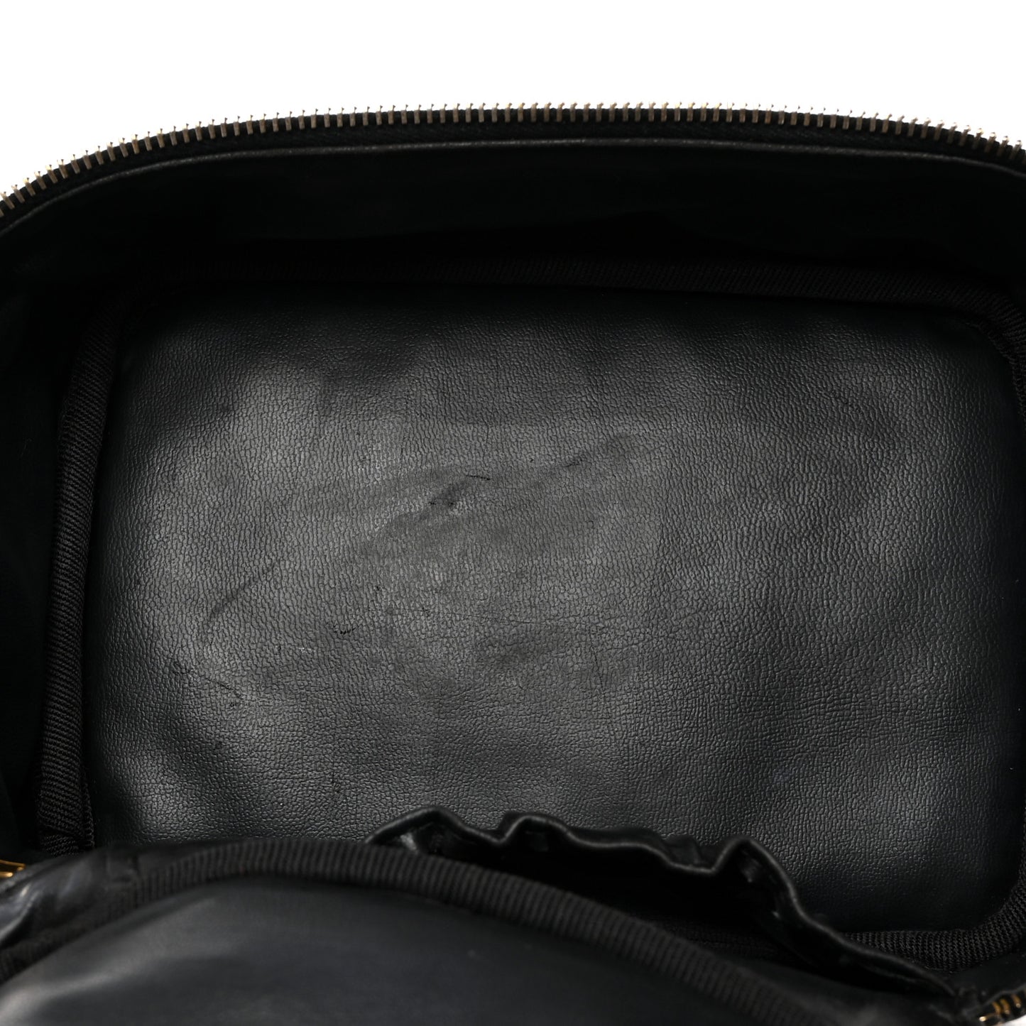 Lambskin Vanity Cosmetic Case Black