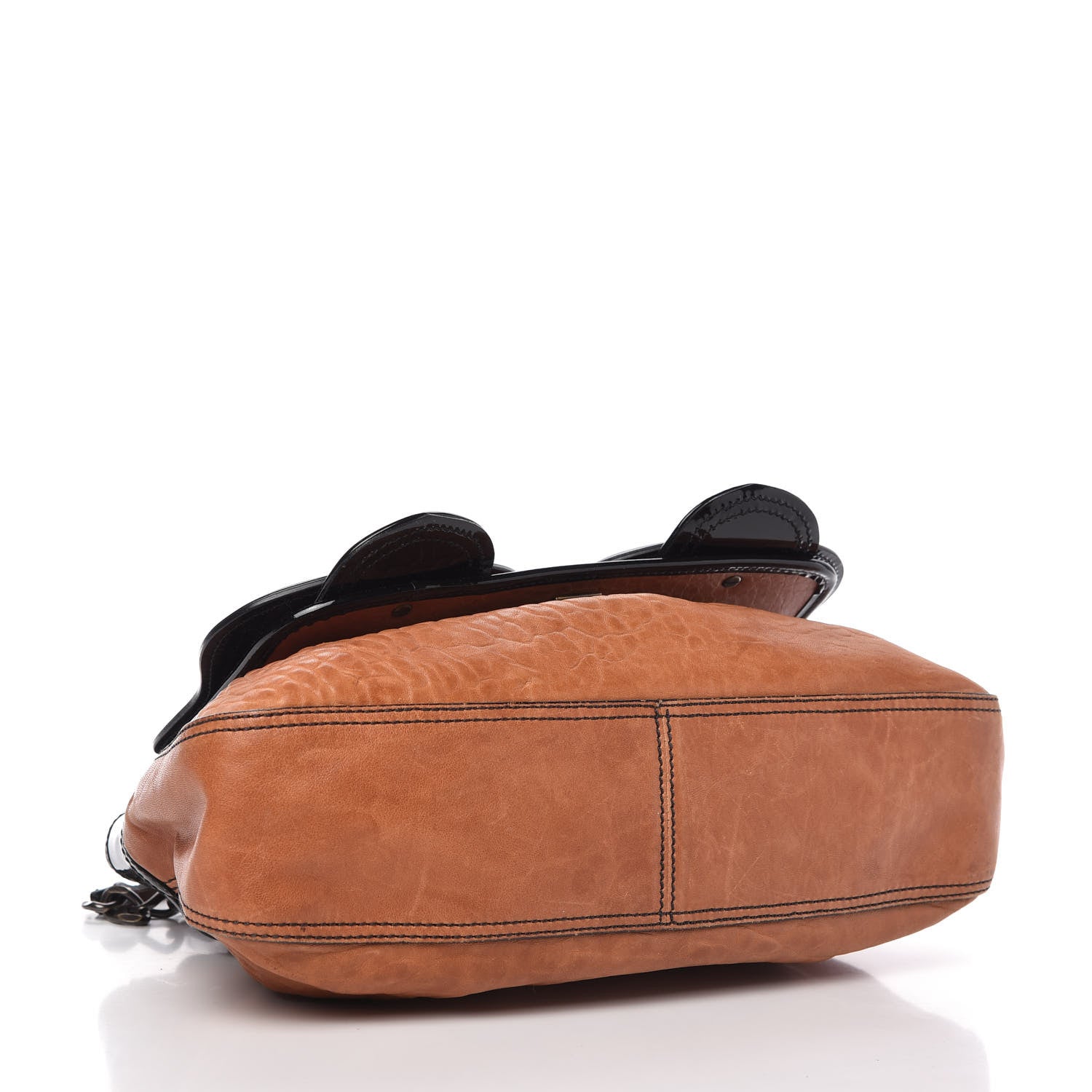 Fendi Nappa Patent B Bag Osso Black 4 of 10