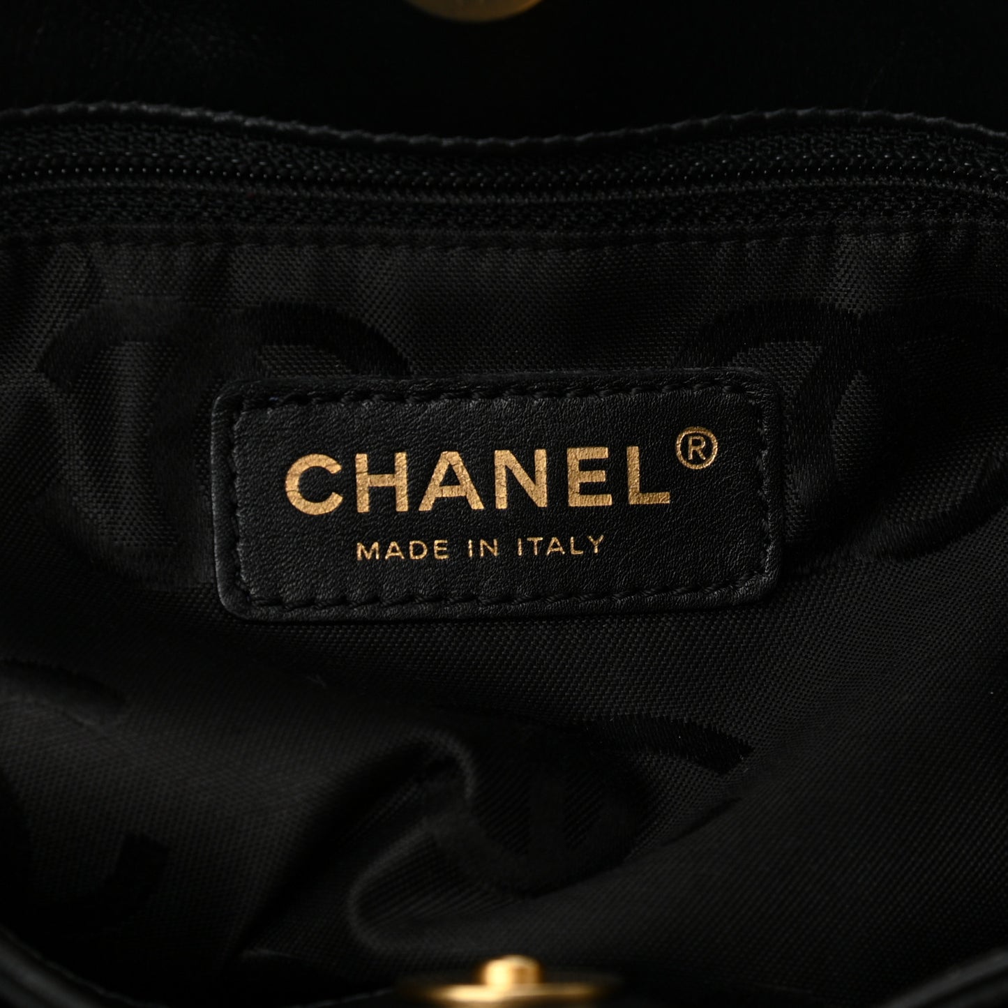 Calfskin Contrast Stitch Surpique Tote Black