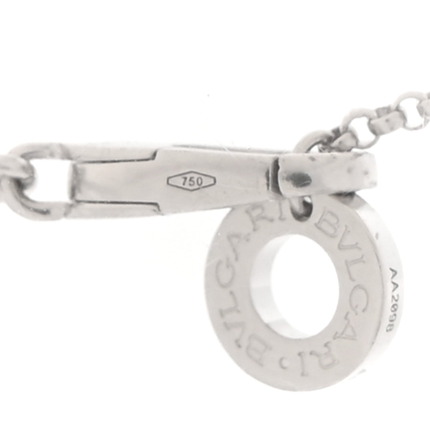 18K White Gold Mini B.Zero1 Pendant Necklace