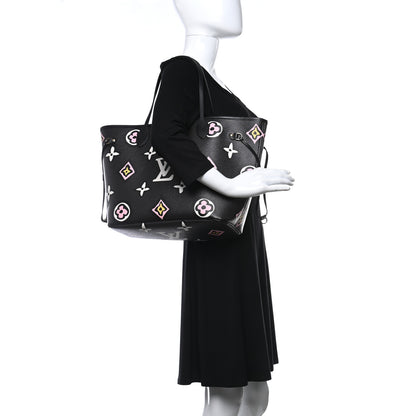 Louis Vuitton Monogram Giant Wild At Heart Neverfull MM Black 2 of 9