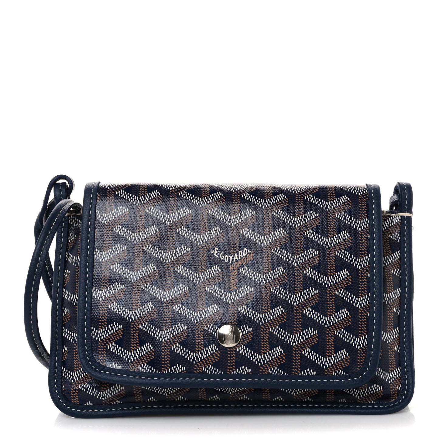 Goyardine Plumet Wallet Clutch Navy Navy
