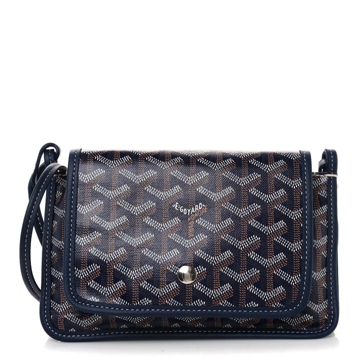 Goyard Goyardine Plumet Wallet Clutch Navy Navy 1 of 12