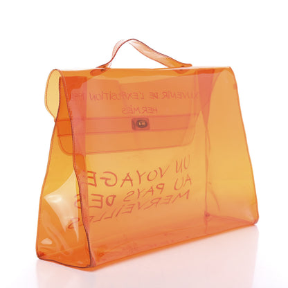 Hermes Vinyl Souvenir De L'Exposition Kelly Orange 3 of 10