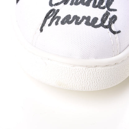 Chanel x Pharrell Williams Mens Canvas Sneakers 43 White 10 of 11
