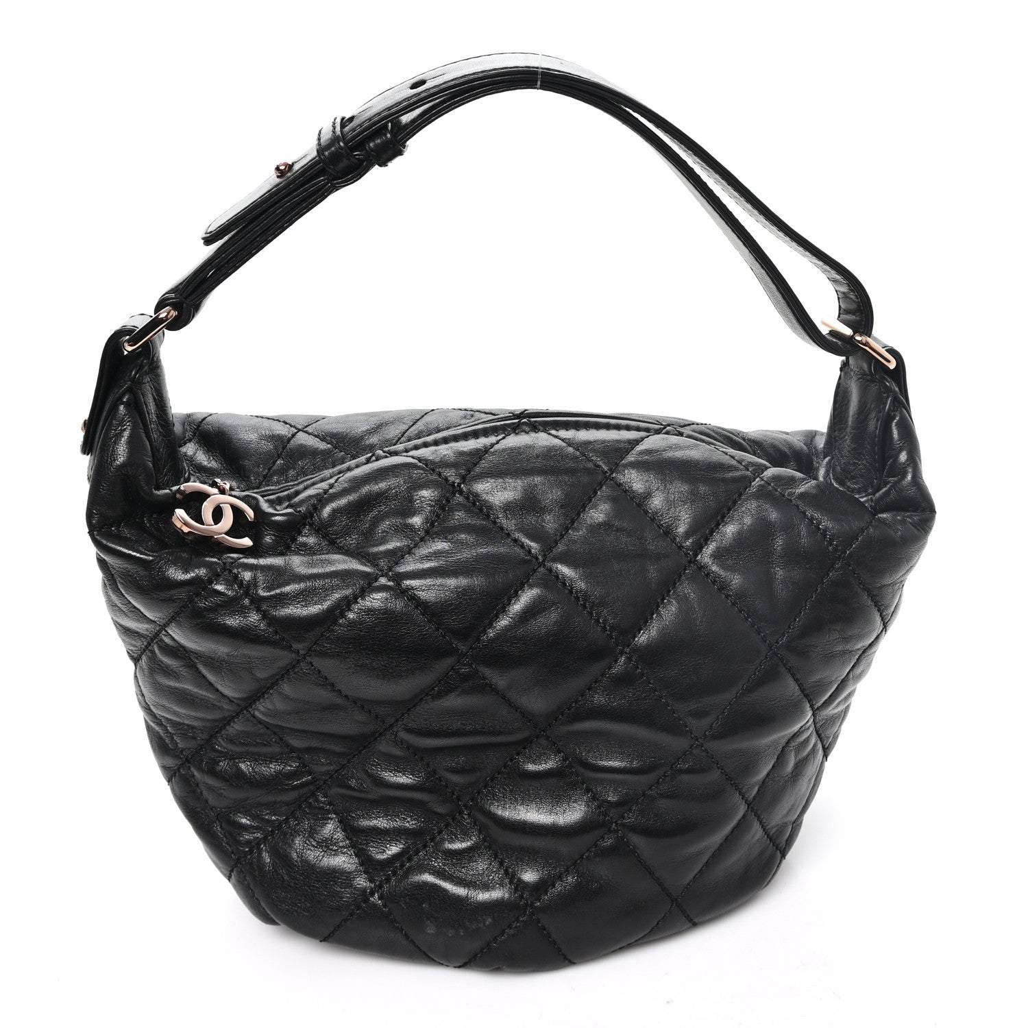 Chanel Lambskin Quilted Cloudy Bundle Hobo Black 1 of 11