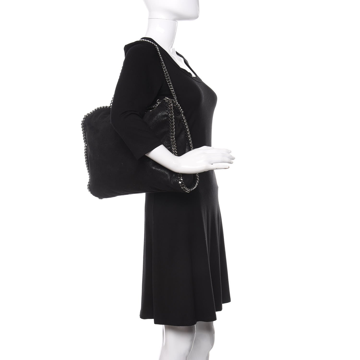 Stella McCartney Shaggy Deer Big Falabella Tote Black 2 of 10