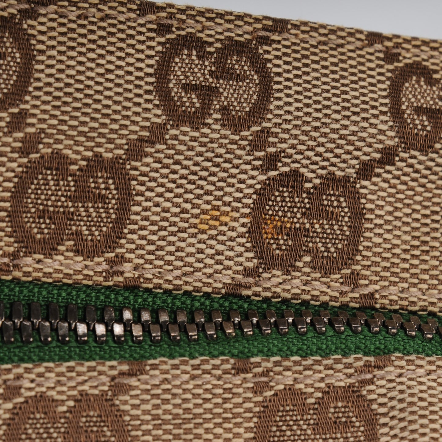 GG Monogram Web Double Pocket Belt Bag Green