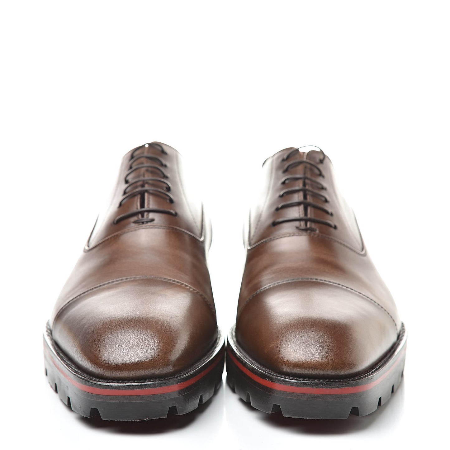 Calfskin Patime Mens Hubertus Flat 41.5 Havane