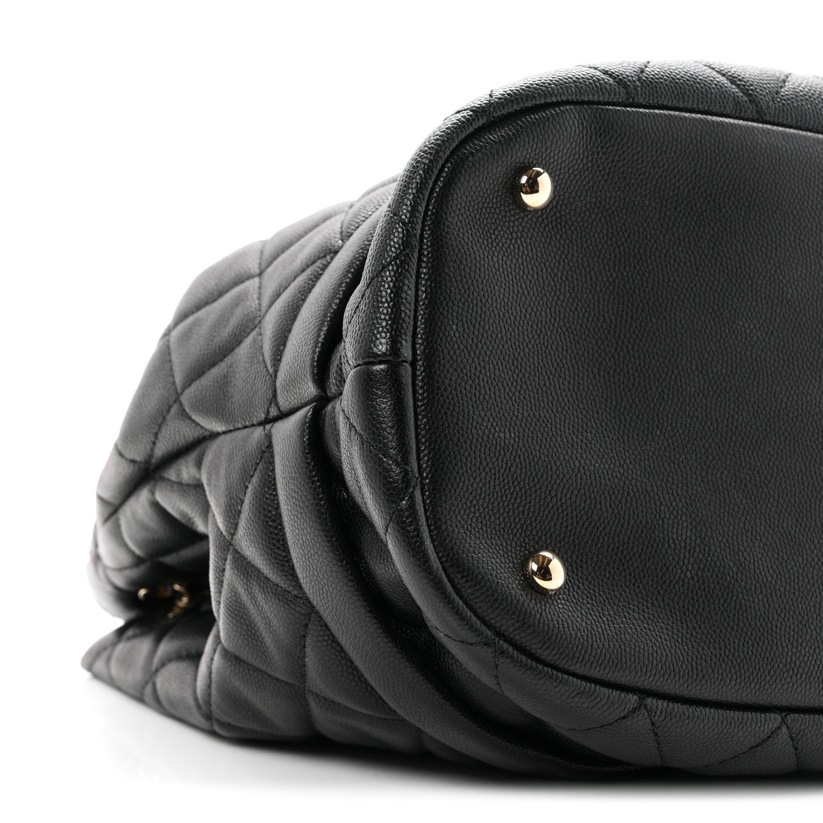 Chanel Caviar Quilted Large Rolled Up Bucket Drawstring Bag Black 9 of 10