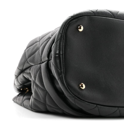 Chanel Caviar Quilted Large Rolled Up Bucket Drawstring Bag Black 9 of 10