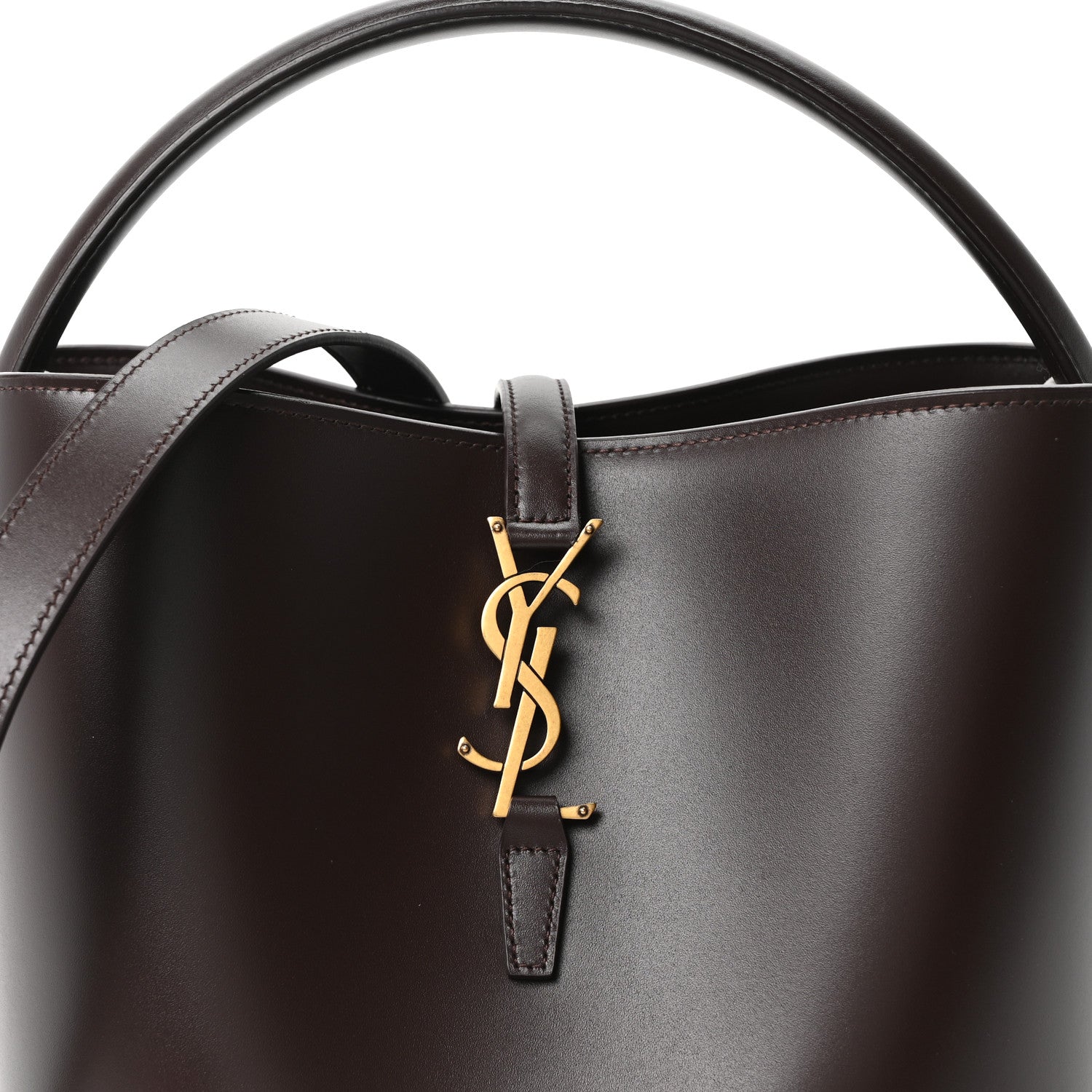 Saint Laurent Shiny Calfskin Le 37 Bucket Bag Arabica 8 of 10