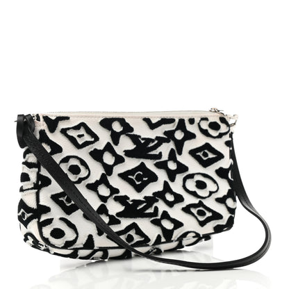 Louis Vuitton X UF Tufted Monogram Pochette Accessories White Black 3 of 12