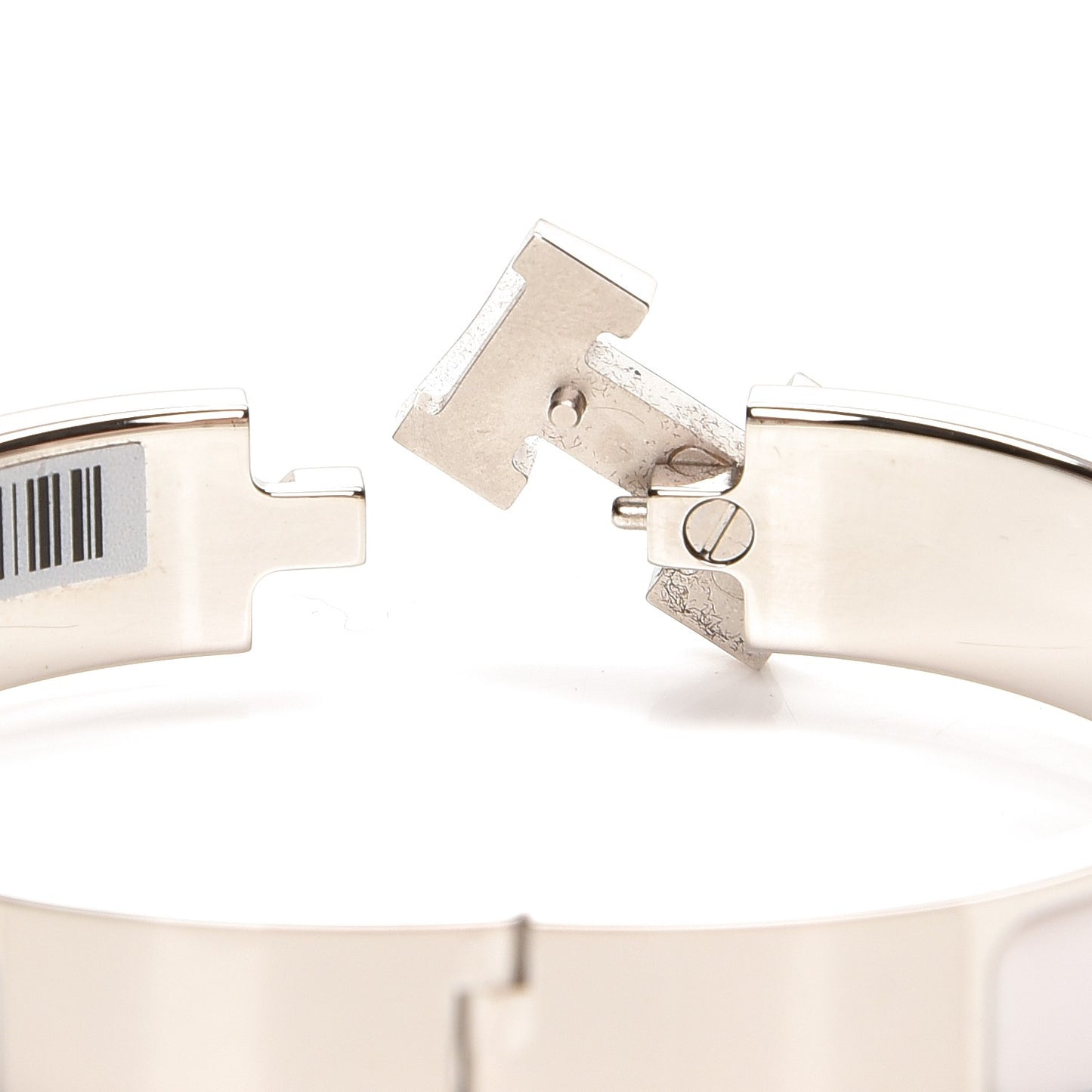 Enamel Narrow Clic Clac H Bracelet PM White