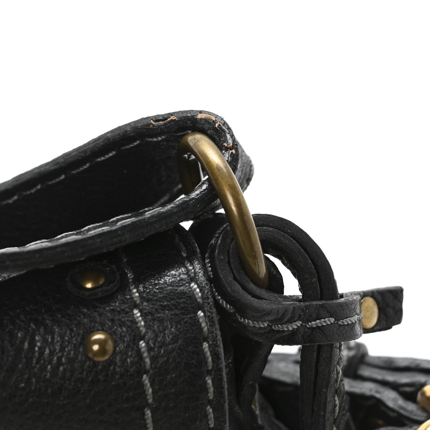 Calfskin Small Paddington Capsule Satchel Black