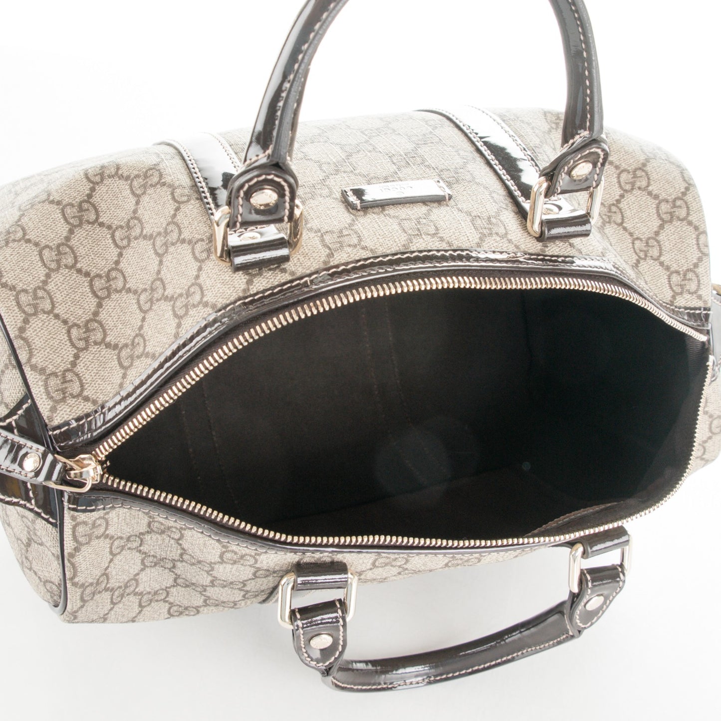 GG Plus Monogram Medium Joy Boston Dark Brown