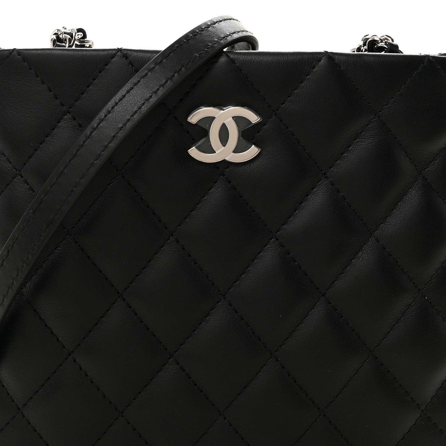 Chanel Lambskin Quilted Uniform Crossbody Bag Black 8 of 10
