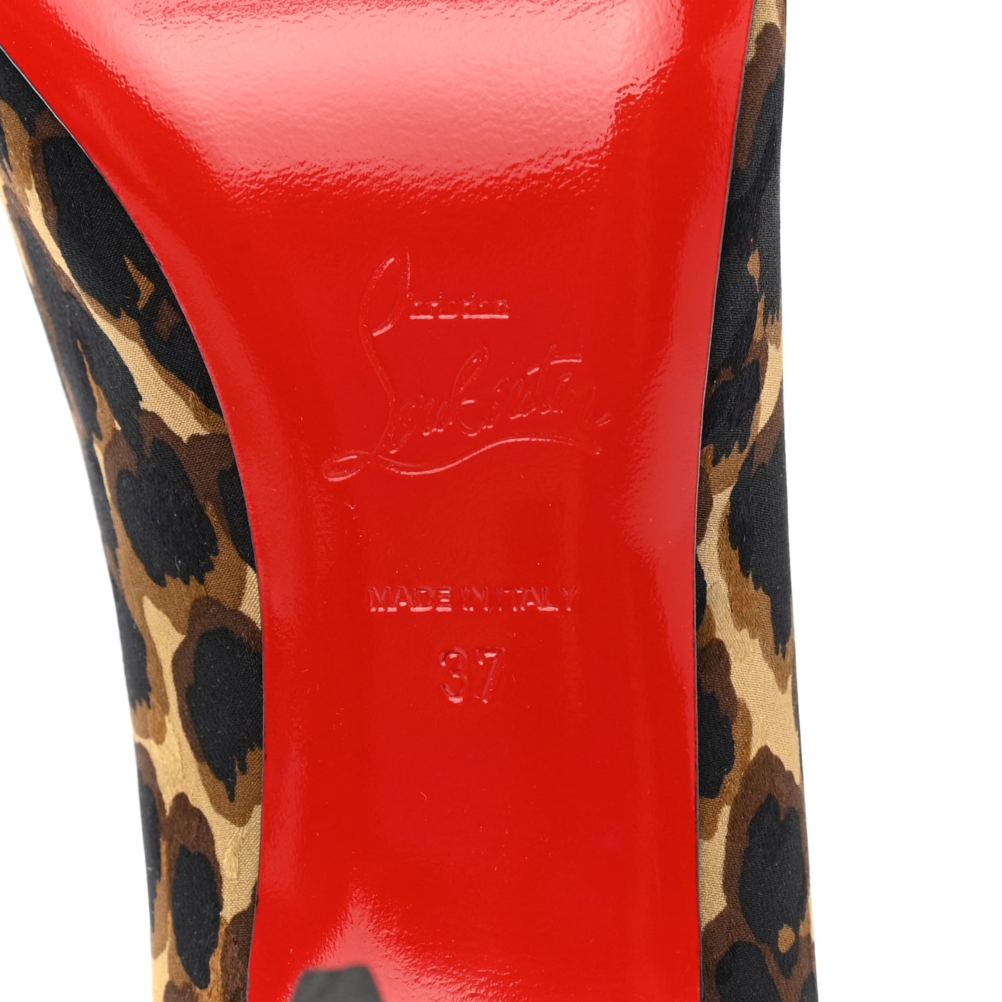 Nappa Silk Leopard Clare 80 Pumps 37 Marron