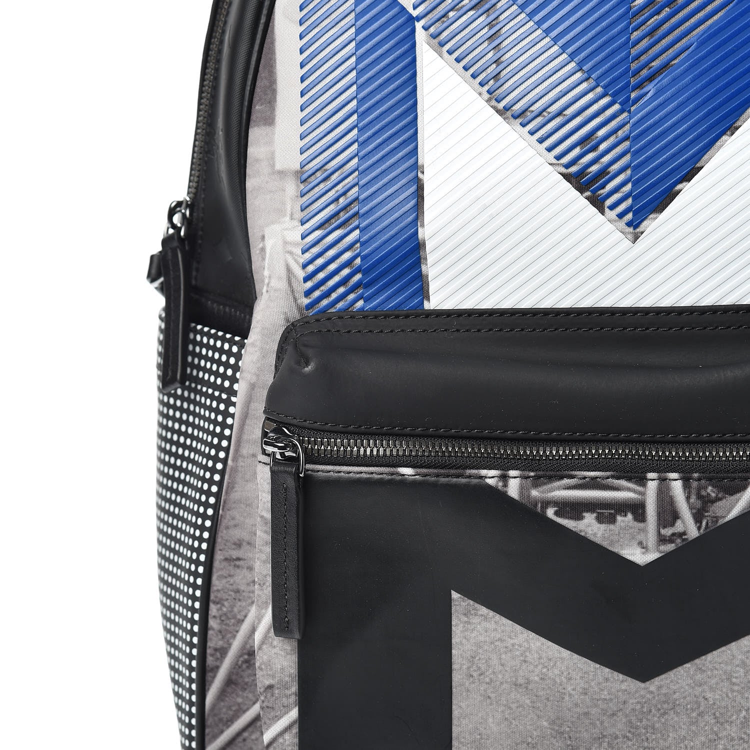 MCM Odeon Nylon Printed Medium Stark Backpack Black Multicolor 10 of 12