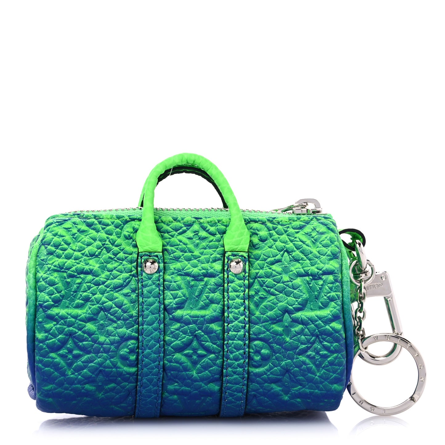Taurillon Illusion Mini Keepall Earphones Pouch Bleu Vert