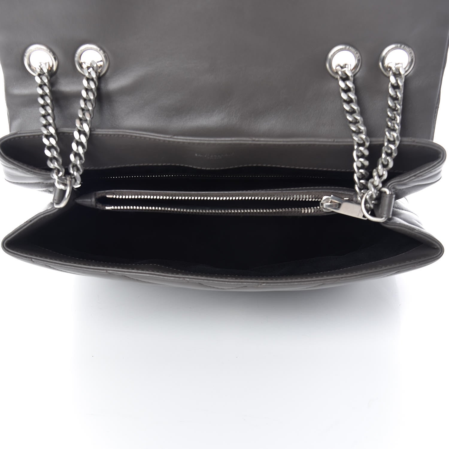 Saint Laurent Calfskin Y Quilted Monogram Medium Loulou Chain Satchel Earth 5 of 14