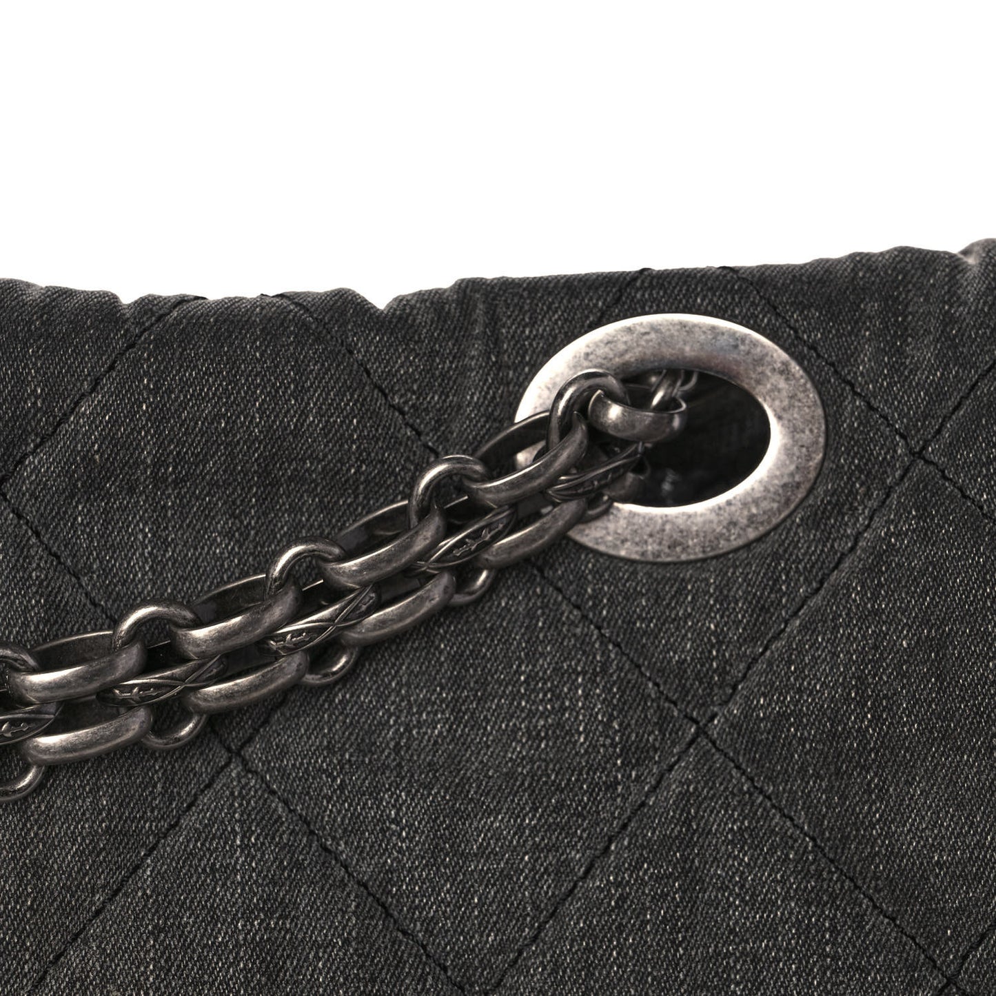 Denim Quilted XXL Reissue Flap Grey