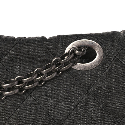 Chanel Denim Quilted XXL Reissue Flap Grey 9 of 11