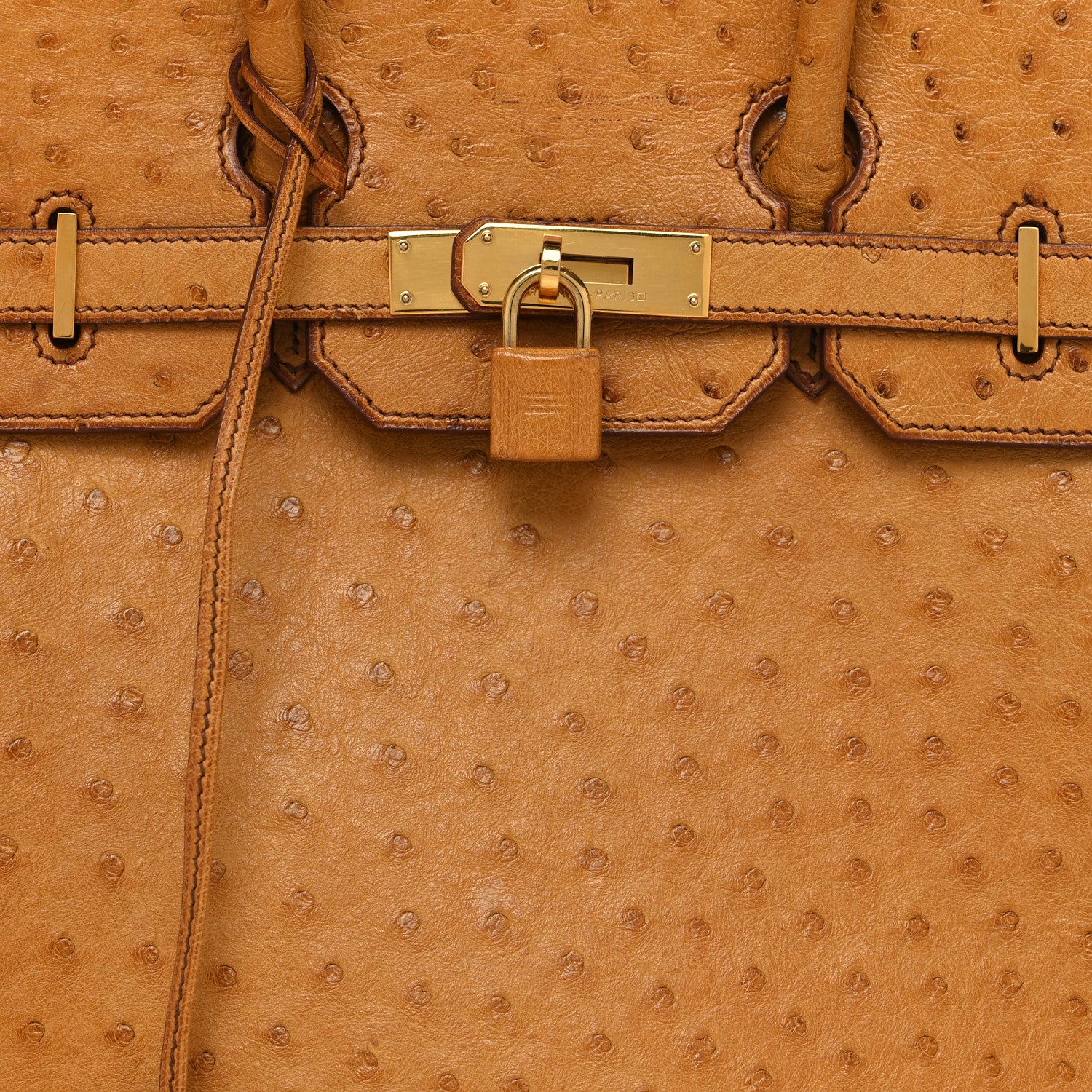 Hermes Ostrich HAC Birkin 32 Gold 8 of 14