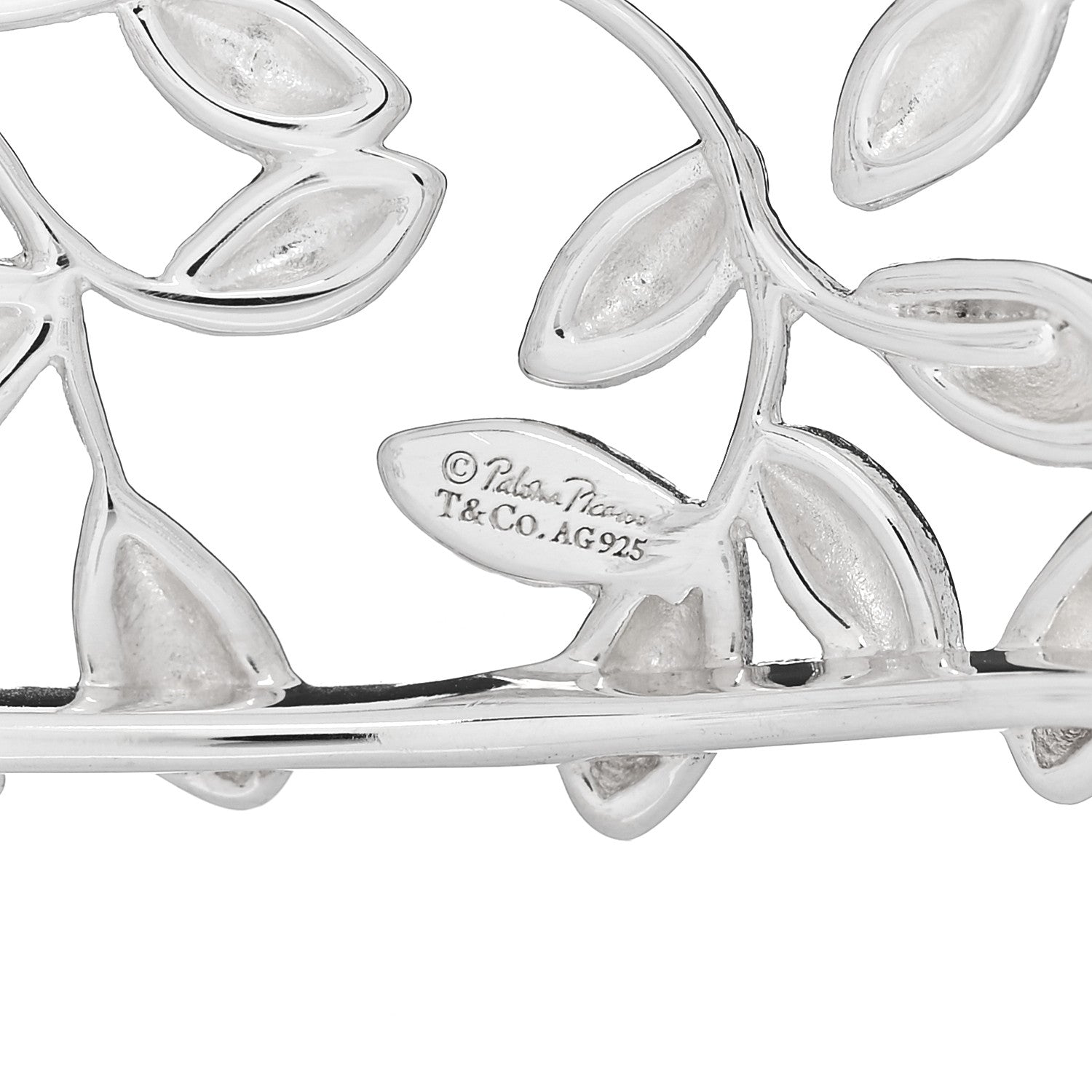 Tiffany Sterling Silver Paloma Picasso Olive Leaf Cuff Bracelet 3 of 3